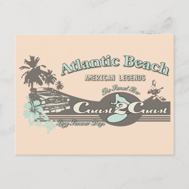 Carte postale de voyage d'Atlantic Beach en Caroli (Devant)