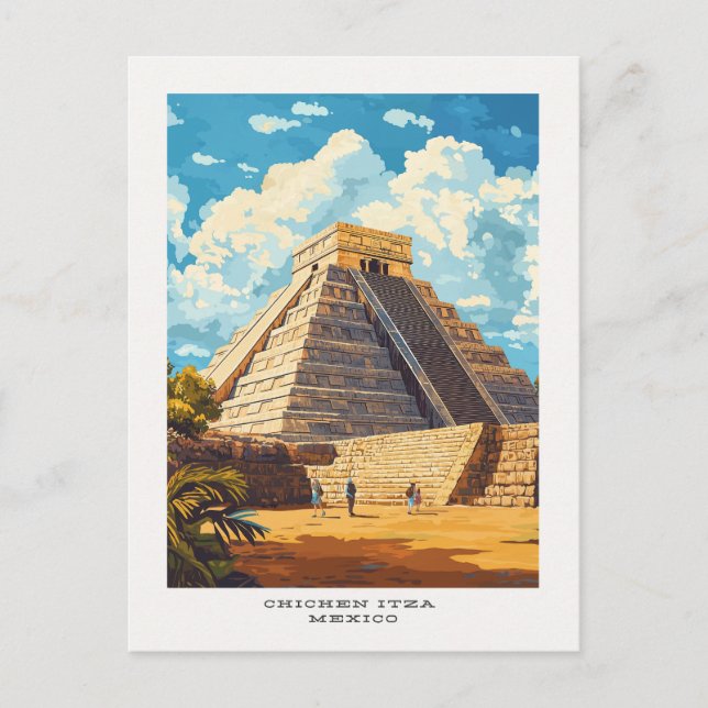 Carte postale de voyage de Chichen Itza Mexico (Devant)