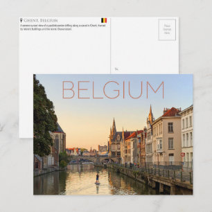 Carte postale de voyage de Gand, Belgique