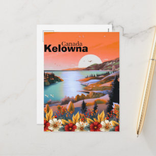 Carte postale de voyage de Kelowna BC, Colombie-Br