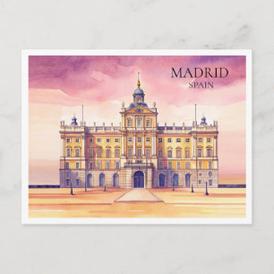 Carte postale de voyage de Madrid Espagne paysage