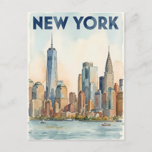 carte postale de voyage de New York City