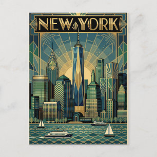 carte postale de voyage de New York City