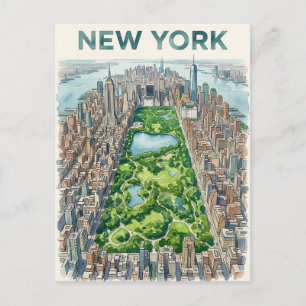 carte postale de voyage de New York City