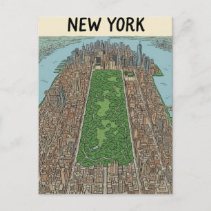 carte postale de voyage de New York City