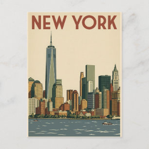 carte postale de voyage de New York City