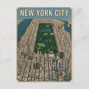 carte postale de voyage de New York City