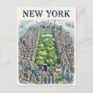 carte postale de voyage de New York City
