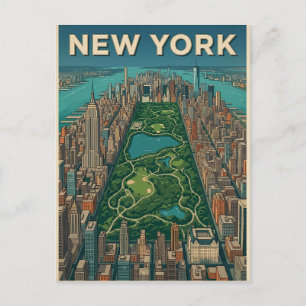 carte postale de voyage de New York City
