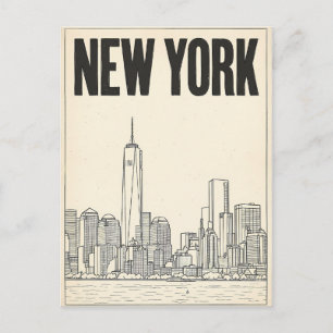 carte postale de voyage de New York City