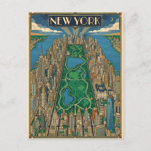 carte postale de voyage de New York City