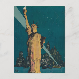 Carte postale de voyage de New York vintage