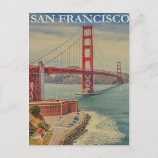 Carte postale de voyage de San Francisco Golden Ga