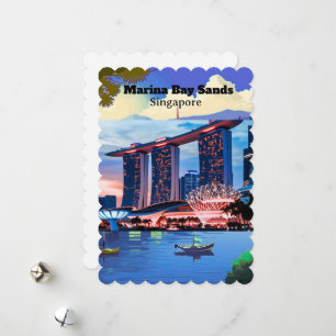 Carte postale de voyage de Singapour, Singapour Sk