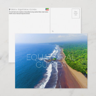Carte postale de voyage de Ureca Beach, Guinée équ