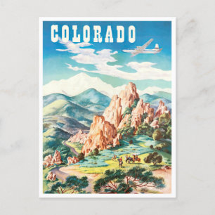 Carte postale de voyage du Colorado