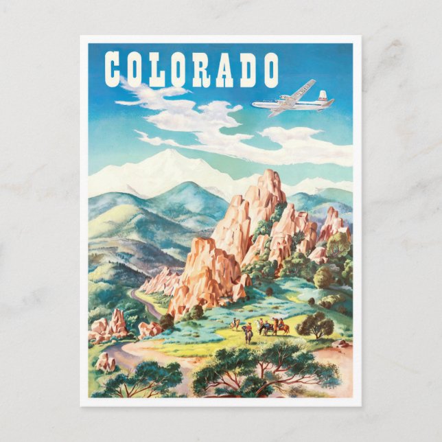 Carte postale de voyage du Colorado (Devant)