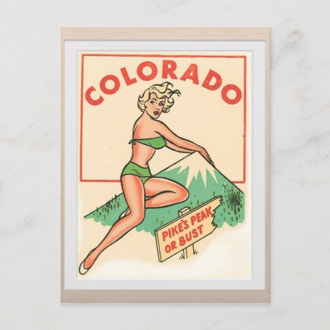 Carte postale de voyage du Colorado (Devant)