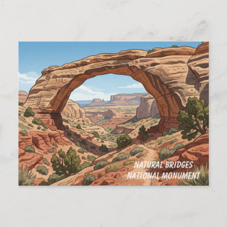 Carte postale de voyage du monument national Natur