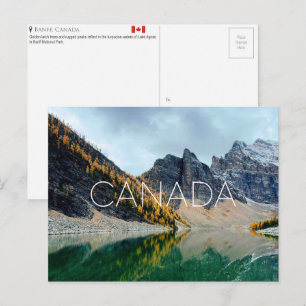 Carte postale de voyage du parc Banff, Canada