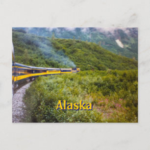 Carte postale de voyage du train Alaska