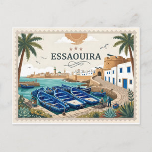 Carte postale de voyage Essaouira Maroc vintage