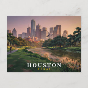 Carte postale de voyage Houston Texas Skyline du