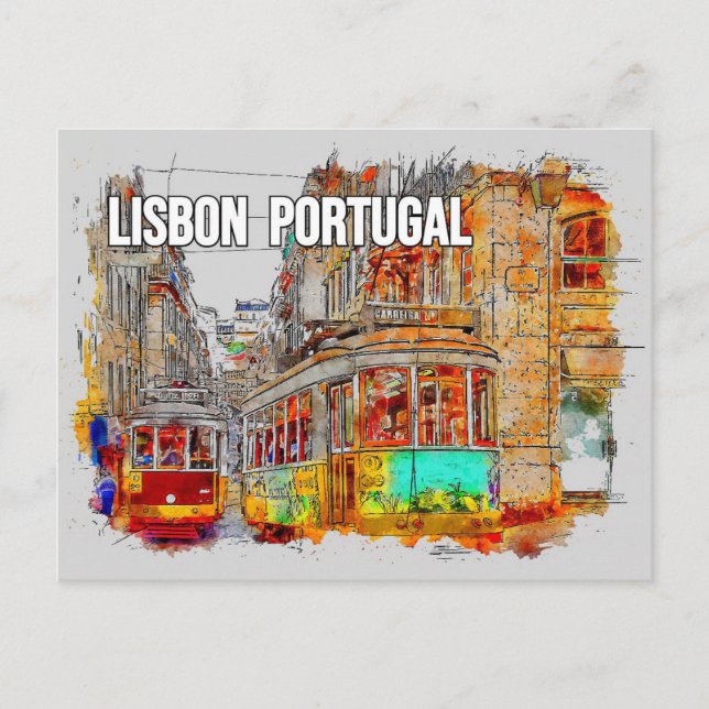 Carte postale de voyage Lisbonne, Portugal (Devant)