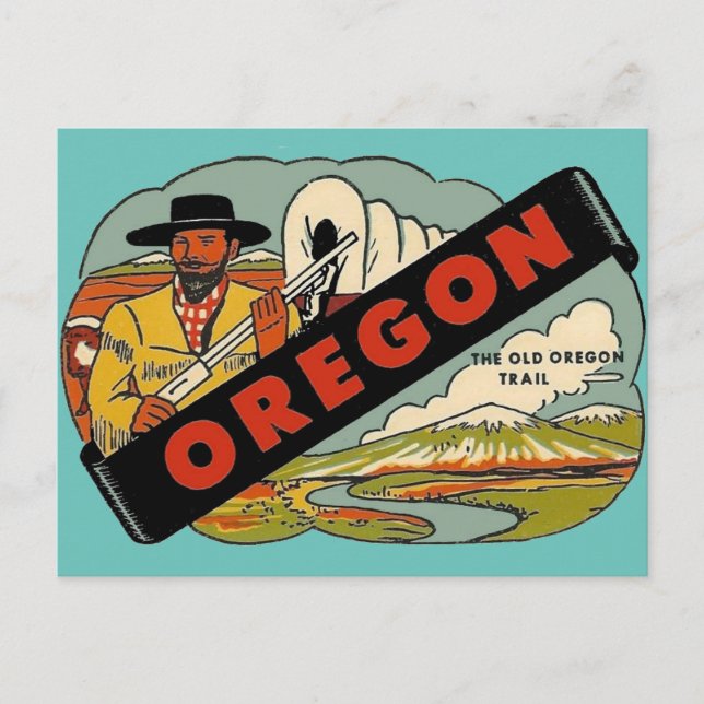 Carte postale de voyage Oregon Trail (Devant)