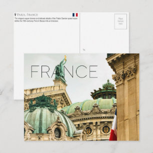 Carte postale de voyage : Palais Garnier, Paris, F