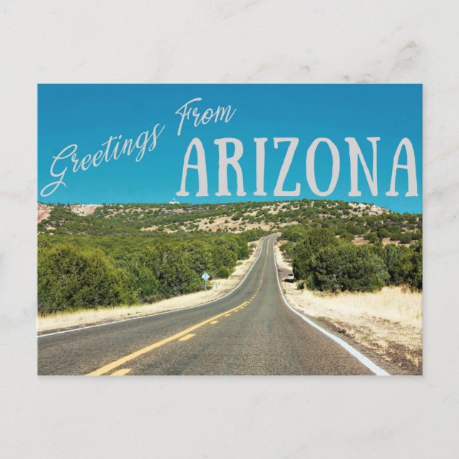 Carte postale de voyage routier Arizona (Devant)