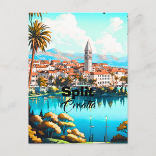 Carte postale de voyage Split Croatie, Art de voya