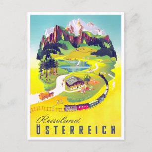 Carte postale de voyage vintage Autriche