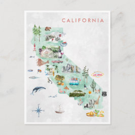 Carte postale de voyage vintage | Californie