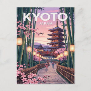 Carte postale de voyage vintage Kyoto Japon