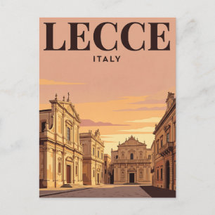 Carte postale de voyage vintage Lecce, Italie