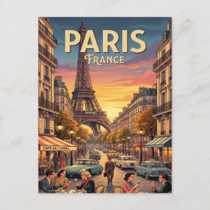 Carte postale de voyage vintage Paris France