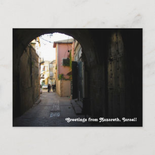 Carte postale de vue de rue de Nazareth
