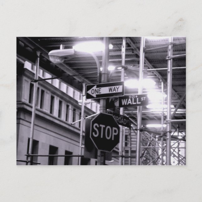 Carte postale de Wall Street (Devant)