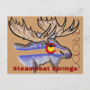 Carte postale de wapitis Colorado Springs