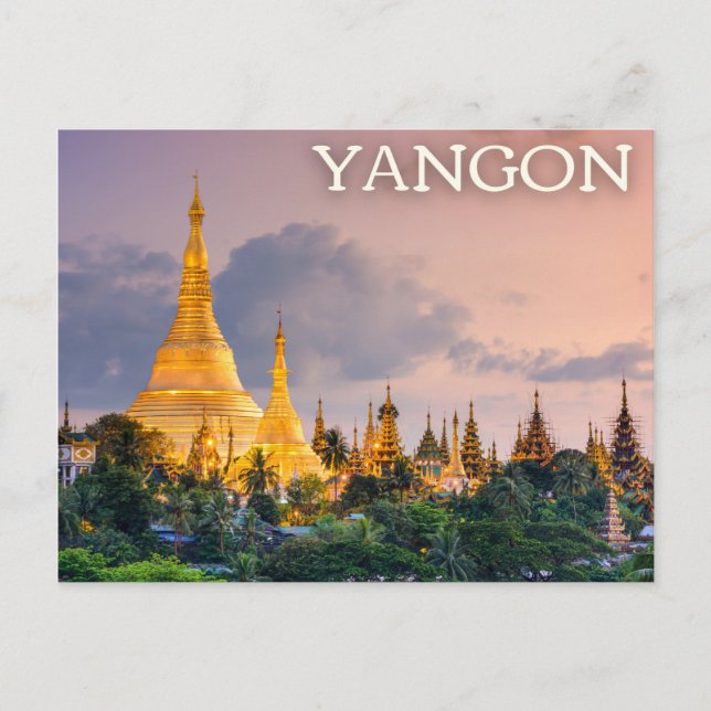 Carte postale de Yangon, Myanmar (Birmanie) (Devant)