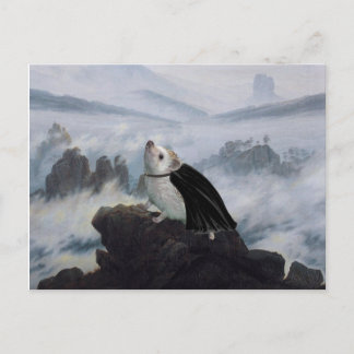 Carte Postale Déambulateur au-dessus d'une mer de porc