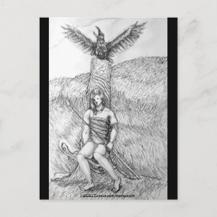 Carte Postale Death of Cu Chulainn, Postcard,