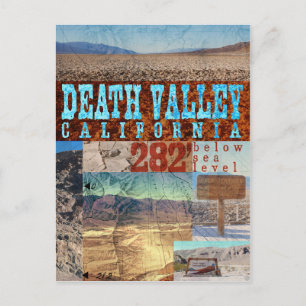 Carte Postale Death Valley, CA : 282' Sous Le Niveau De La Mer -