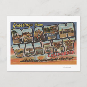 Carte Postale Death Valley, Californie - Scènes de grandes lettr