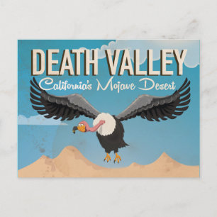 Carte Postale Death Valley Cartoon affiche de voyage vintage