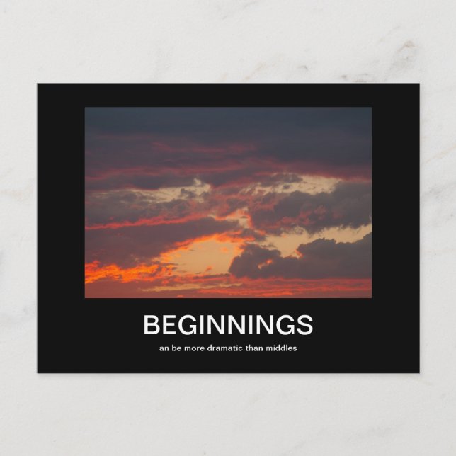 Carte Postale Début de l'affiche démotivationnelle (Devant)