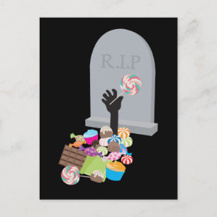 Carte Postale Décès par Candy Halloween Design