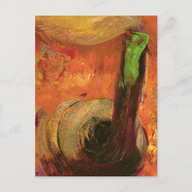 Carte Postale Décès vert (Devant)