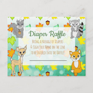 Carte Postale Déchets Baby shower de gaufre Jeu Forêt Animaux